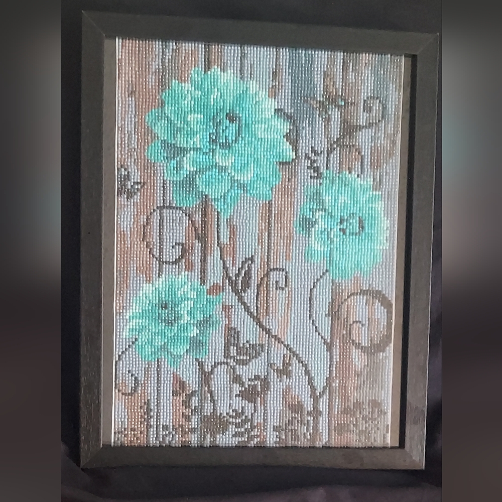 Floral Wall Art with Black Frame